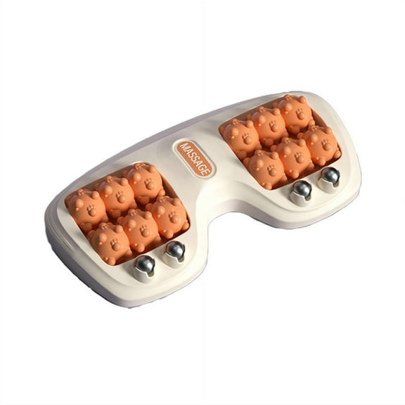 Dual-Wheel Foot Massager - Portable Foot Massage Roller for Home/Office Use, Plantar Fasciitis Rollers Improved Circulation-Orange