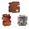 thumbnail image 1 of KAKOWELY 3 piezas 1 juego de letreros decorativos de Halloween, exquisitos letreros de jardín, horribles insertos para césped, 1 of 5