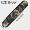 thumbnail image 3 of Yayeee Double Oven Mitt Kitchen Heat Resistant Baking 35" x7" Quilted Glove, Flowers and Cat, 3 of 6