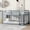 Grey, variant on Leumius Twin over Twin Floor Bunk Bed with Ladder ,Upper and Bottom Bed Platforms Crafted with Strengthened Slats for Boys Girls Grey