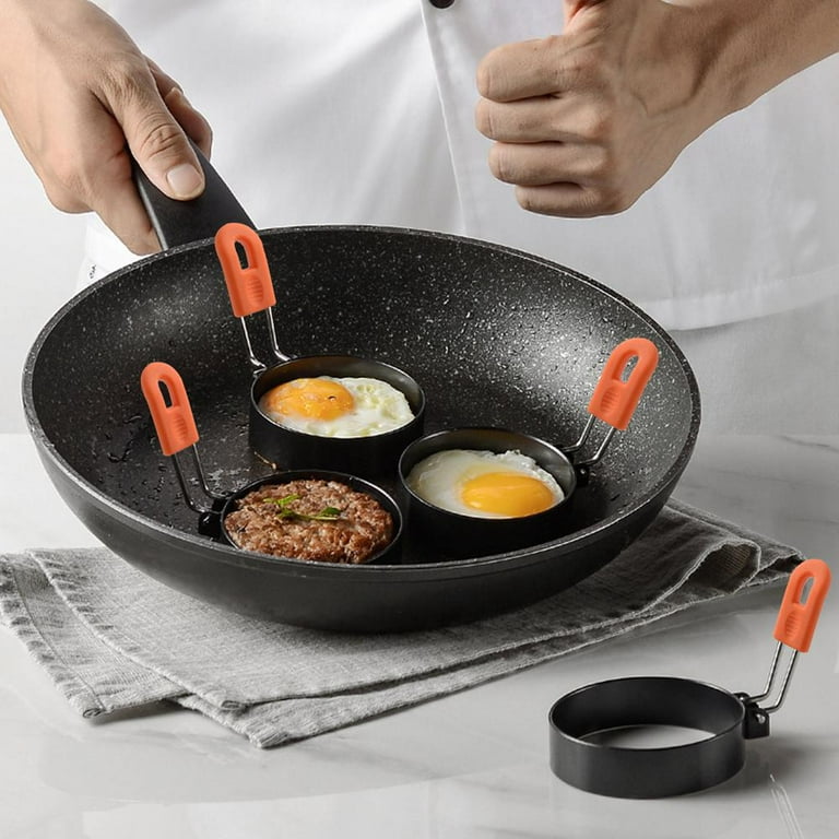 Famure Egg Rings for Frying Pan Steel Egg Circles for Cooking 4