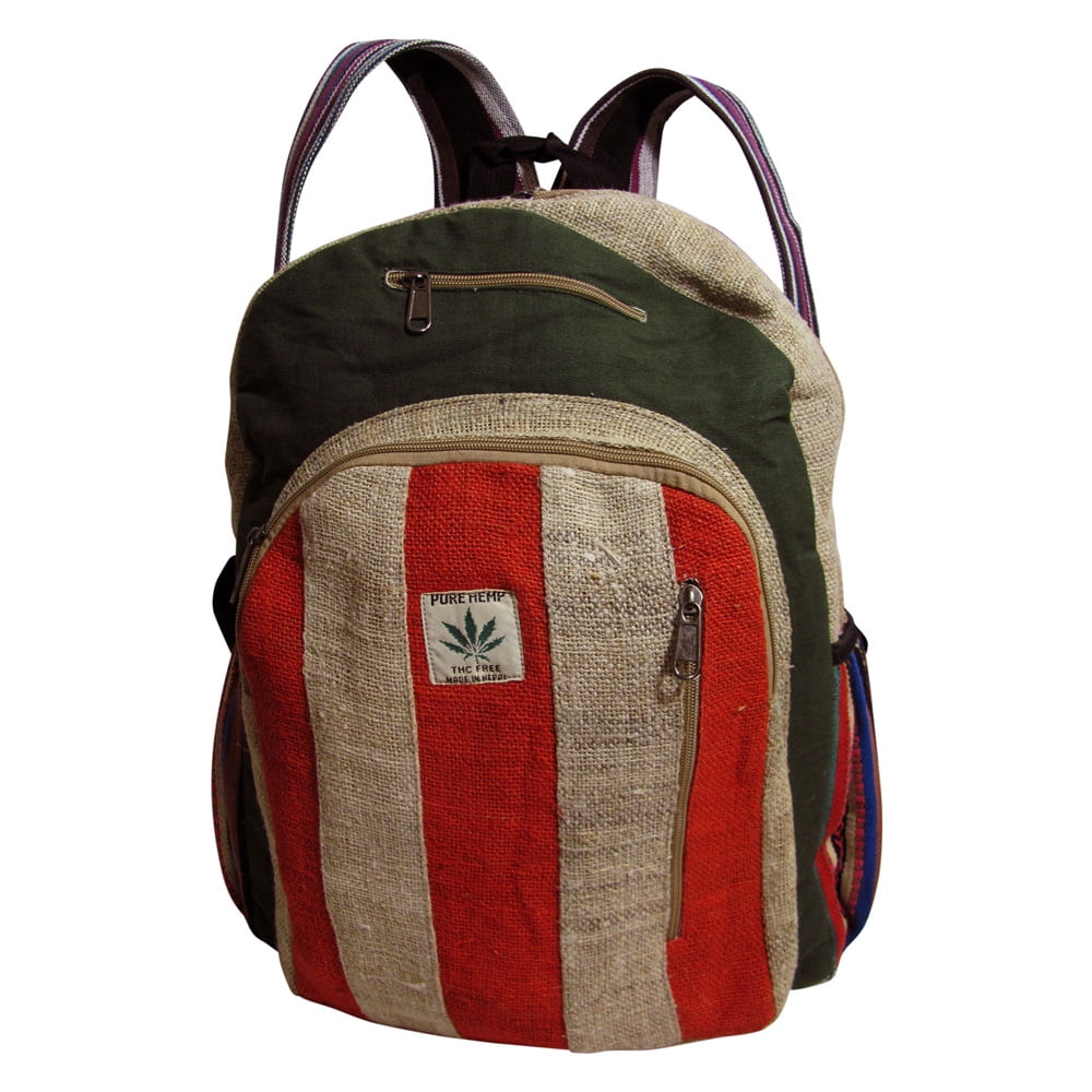 big face cat Ethnic Embroidery Hemp Material Backpack Womens Small Bag Embroidery Backpack,Brown,Free Size