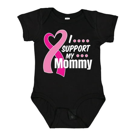 

Inktastic Breast Cancer Awareness I Support My Mommy with Pink Ribbon Boys or Girls Baby Bodysuit
