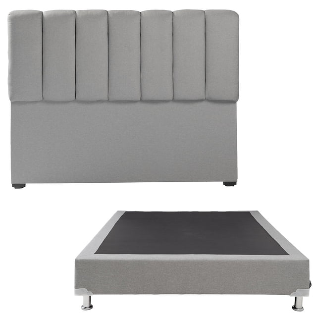 Recámara Queen Size Dicasa Kami Gris Medio con Cabecera + Box Base Cama