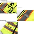 thumbnail image 4 of Reflective Vest Class 2 Safety Vests ANSI with 4 Pockets Zipper High Visibility Construction Uniform, 4 of 5