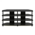 thumbnail image 3 of Furinno Econ Easy Assembly 4-Tier Corner TV Stand for TV up to 55-Inch, Blackwood/Black, 3 of 6