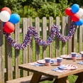 thumbnail image 1 of Independence Day Colorful Star Ribbon Red White Blue Plastic 5-Point Stars Party Decoration for Wreaths, Gift Wrapping, Venue Decor, 1 Ribbon, 1 of 5