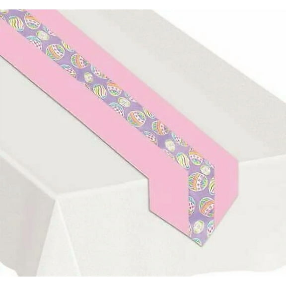 Easter Eggs Fabric Table Runner Party Accessory (1 Count) (1/Pkg)