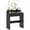 Black, variant on HOMCOM Makeup Vanity Desk with Mirror, 3 Colour LED Lights, Drawers, White