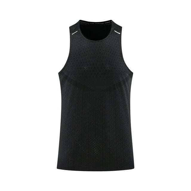 Hauts de Gilet pour Hommes Sans Manches à Col Rond en Polyester Sport Haut d'Été 1 Pce