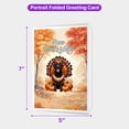 thumbnail image 5 of Happy Thanksgiving Labrador Retriever Turkey Costume Pumpkins Autumn Leaves 5x7in Folded Greeting Card Lab Dog Lover Gifts Single Note Card with Envelope - 13014, 5 of 5