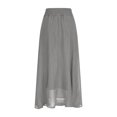thumbnail image 7 of Women's 2-Piece Maxi Dress Set Turtleneck Long Sleeve Slim Knit Top with Smocked Waist Pleated Flowy Long Skirt, 7 of 7