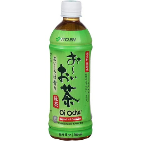 Oi Ocha Thé vert non sucré, 16,9 fl oz (paquet de 12)