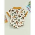 thumbnail image 4 of Wassery Western Baby Boy Romper 3 6 12 18 Months Infant Boys Short Sleeve Cow/Cowboy Print Lapel Bodysuit Summer Newborn Clothes 0-18M, 4 of 8