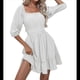 thumbnail image 2 of Vestido Informal de para Mujer, con Mangas Largas Tipo Farol, Cintura Alta y Lazo en la Espalda, Corte A. XL, 2 of 9