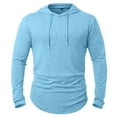 thumbnail image 3 of Men's Hoodies Lightweight Pullover Long Sleeve Athletic Sweatshirts for Gym Workout Comfort Solid Color Hoodie, 3 of 5