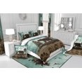 thumbnail image 3 of Wild Bear Bedding Set Rustic Pine Trees Queen Comforter Set ,Woodland Animals Quilt Vintage Brown Lodge Cabin Duvet Insert,Wildlife Bear Paw Farmhouse Decor, 3 of 6