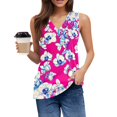 thumbnail image 3 of GIPQJK Tank Top for Women V Neck Hawaii Beach Vacation Sleeveless Shirts Casual Loose Trendy Cute Tops,Purple 2XL, 3 of 4