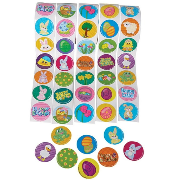Assorted Easter Theme Stickers Lot of 500