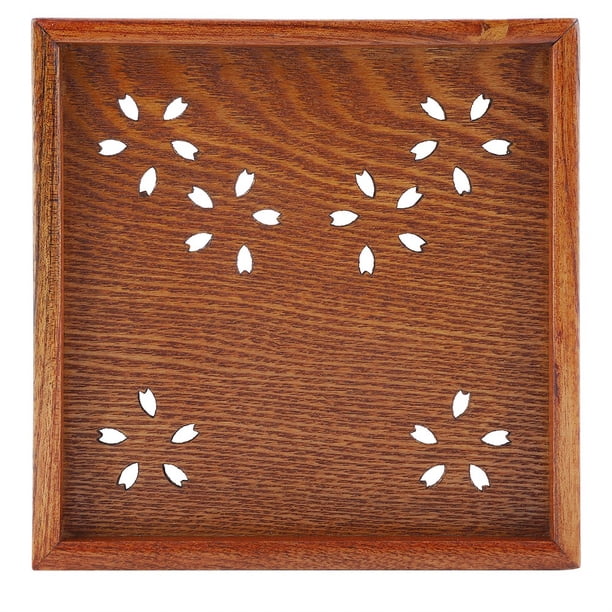Plato de madera para servir, plato de té de madera tradicional, bandeja de té de madera, bandeja de madera diseñada con precisión