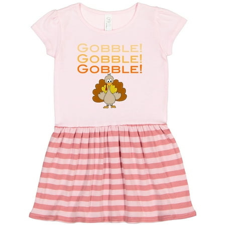 

Inktastic Gobble Gobble Gobble - Turkey Gift Toddler Girl Dress