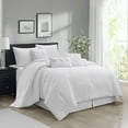 thumbnail image 2 of Nanshing Slavia 7 Piece Leaves Comforter Set , White , King Size , Jacquard, 2 of 7