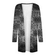 thumbnail image 5 of Puntoco Abrigo Mujer Impresión Manga Larga Casual Tops Blusa con Bolsillo Cárdigan Outwear Liquidación Puntoco Puntoco-1, 5 of 5