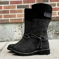 thumbnail image 2 of Women's Snow Boots Warm Faux Fur Lined Mid Calf Winter Snow Boots Non-Slip Western Boots, 2 of 4