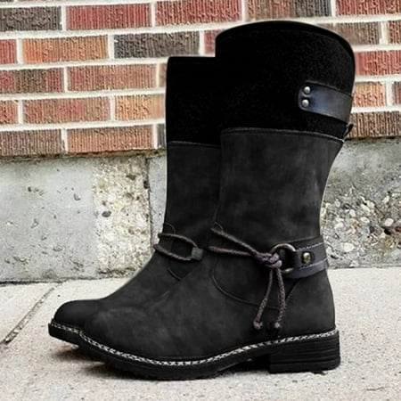 

Babysbule Snow Boots for Women Clearance Women s Snow Half Shaft Warm Lined Knee High Thick Warm Casual Half Height Women s Shoes