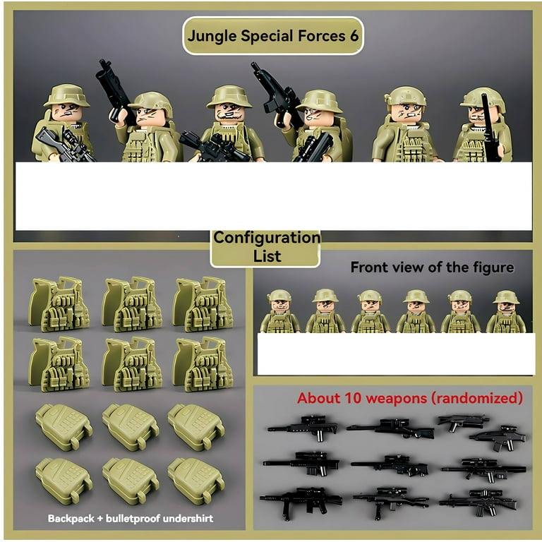 NWJ Military Building Blocks Soldier Set - Desert Special