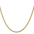 thumbnail image 2 of 14K Yellow Gold Rope Chain Styles Necklace 2.5 mm Diamond-Cut Lightweight 18 inch, 2 of 4