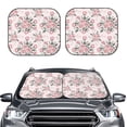 thumbnail image 2 of Balery 2 Piece Rose Flowers Car Windshield Sun Shade|Foldable Front Windshield Shade for Car Front Window for Most Sedans SUV Truck-Small, 2 of 7