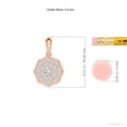 thumbnail image 3 of ANGARA Natural Round Cluster Diamond Octagonal Pendant in 14K Rose Gold for Women (Size-2.8mm| Color-H| Clarity-SI2) | April Birthstone, Anniversary, Jewelry Gift for Women | Natural Diamond Necklace, 3 of 7
