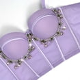 thumbnail image 7 of Women's Rhinestone Tassel Corset Top, Spaghetti Straps Sexy Underwire Bustier Halloween Camisoles Tops, 7 of 7