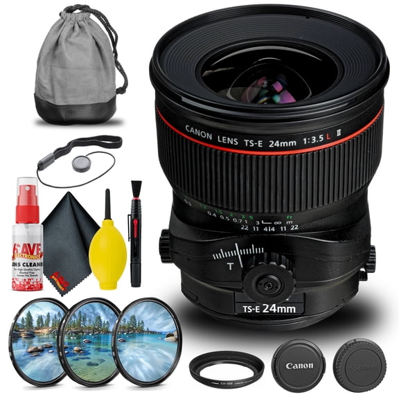 Canon TS-E 24mm F/3.5L II Tilt-Shift Lens (3552B002)   Filter Kit   More (International Version)