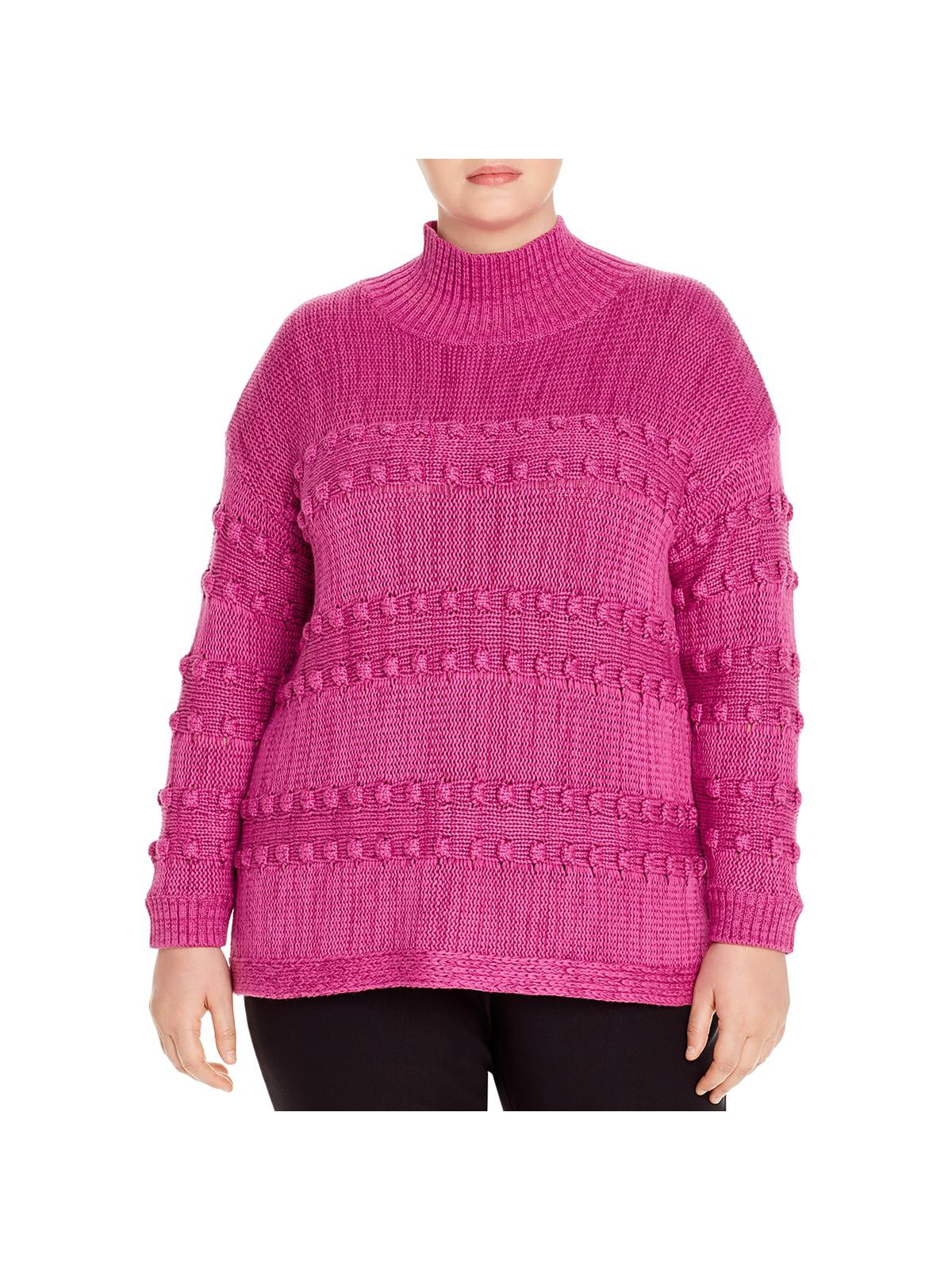 THE LIMITED NEW Raspberry Purple Surplice Long Sleeve Wool Blend Sweater sz M 