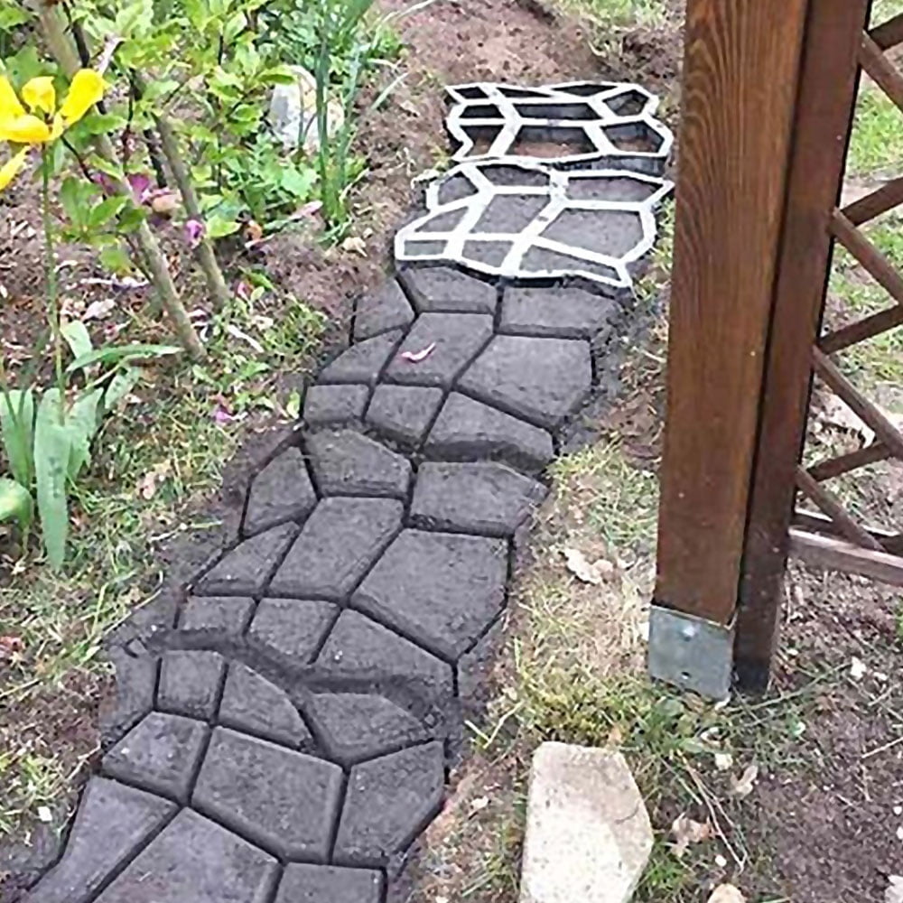 Driveway Paving Pavement Mold Concrete Path Garden Walk Maker Mould DIY 