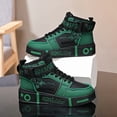 thumbnail image 3 of Men's High-Top Fashion Sneakers - Casual Lace-Up Athletic Shoes with Solid Color PU Upper, Breathable PU Lining, Durable Rubber Sole, and Comfort Fabric Insole, 3 of 9