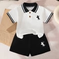 thumbnail image 2 of GXWEA Baby Boy Outfits Baby Boys Dinosaur Print Shorts Set Cute Preppy Outfit(2-3 Years,White), 2 of 7