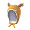 thumbnail image 5 of Easter Baby Bunny Ears Hat Infant Fuzzy Pilot Hats Bonnet Hat Earflap Beanie Cap with Chin Straps for Boys Girls, 5 of 8