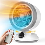 Flamemore 2 in 1 Heater Fan Combo, 1500W Portable Energy Efficient with 2 Wind Speeds for Home&Office, White