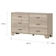 thumbnail image 3 of Stella Commode Double Transitionnelle à 6 Tiroirs Finition Grise Vieillie, 3 of 4