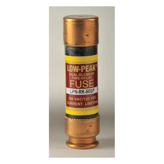 UL Class Fuse, RK1 Class, Time-Delay, 50A, 250V AC, Non-Indicating