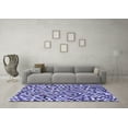 thumbnail image 3 of Ahgly Company Indoor Square Checkered Blue Modern Area Rugs, 5' Square, 3 of 4