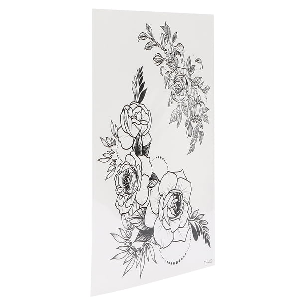 Parche de pegatinas de tatuaje, pegatina de tatuaje temporal, pegatinas de tatuaje de brazo, pegatinas de tatuaje de flores elaboradas por expertos