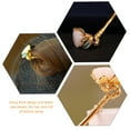 thumbnail image 6 of MEIBUTYUP Chinese Hair Chopsticks with Golden Flower Design Hair Bun Stick for Special Occasions and Parties, 6 of 7