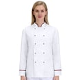 thumbnail image 4 of GrmtClth Chef Coats for Men Double-Breasted Bakery Cook Coat Long Sleeve Cozy Comfy Work Uniform White XL, 4 of 6
