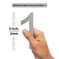 thumbnail image 4 of MSH Modern Stainless Hardware 6 Inch Stainless Steel House Number 1, 4 of 8