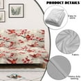 thumbnail image 3 of SCRAWLGOD Vintage Cardinal Floral Print Red Beige Stretch Futon Cover with Elastic Bottom Armless Futon Mattress Cover Dustproof Cozy Couch Covers Scratch Resistant Sofa Bed Slipcover, 3 of 7