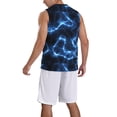 thumbnail image 2 of Honeii Blue Lightning print basktball shirt for men and women, Unisex basketball jersey for Theme party-3X-Large, 2 of 6